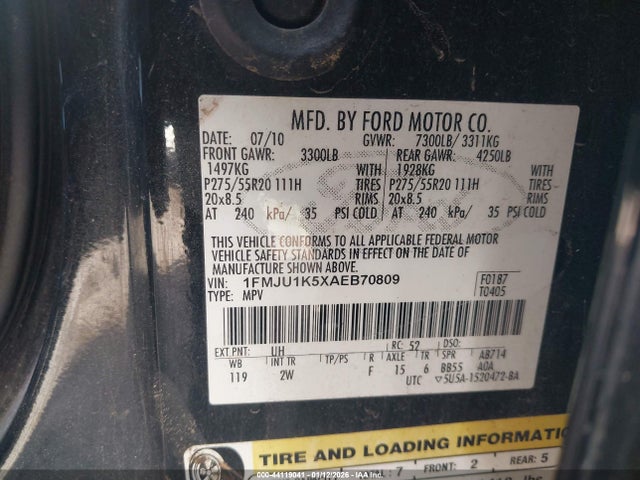 2010 FORD EXPEDITION 1FMJU1K5XAEB70809 Photo 8