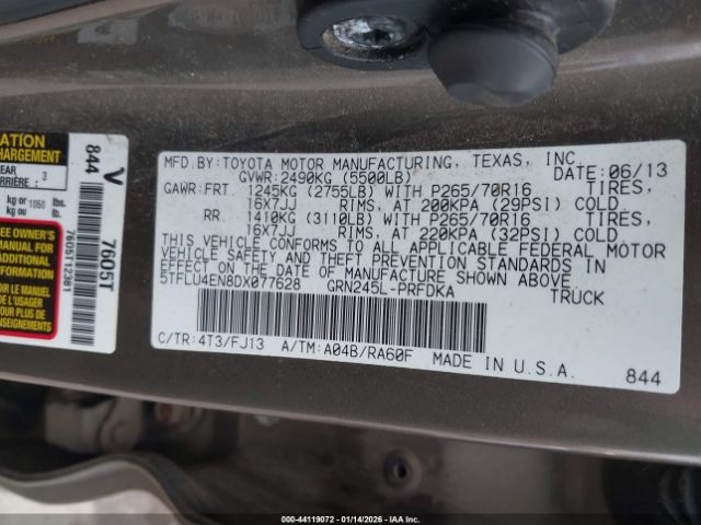 2013 TOYOTA TACOMA 5TFLU4EN8DX077628 Photo 8