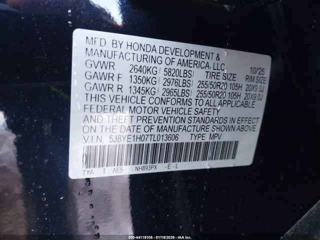 5J8YE1H07TL013606 Acura MDX A-SPEC
