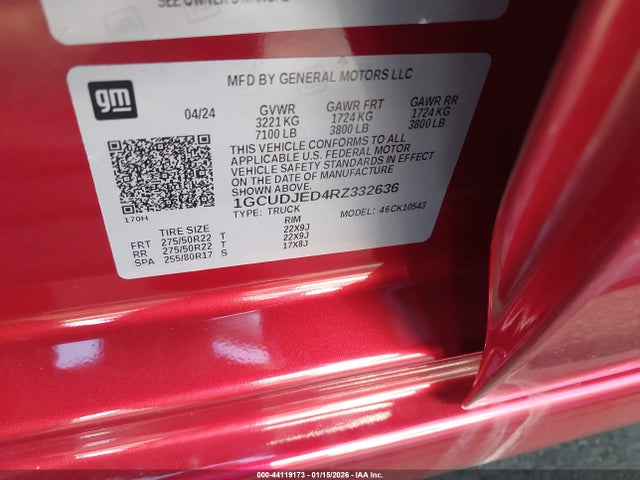1GCUDJED4RZ332636 Chevrolet Silverado 1500 4wd Short Bed High Country