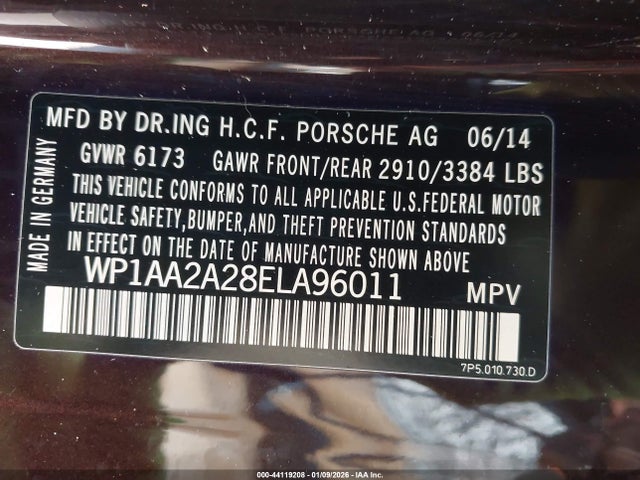 2014 PORSCHE CAYENNE WP1AA2A28ELA96011 Photo 8