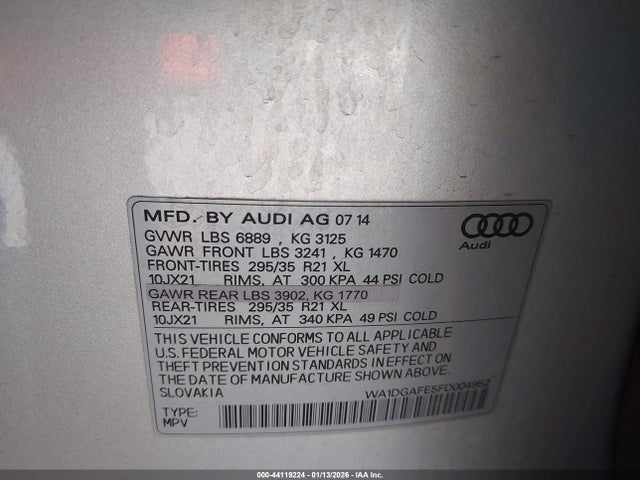 2015 AUDI Q7 WA1DGAFE5FD004952 Photo 8