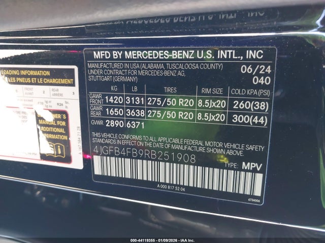 Mercedes-Benz Gle 350 4matic 2024 4JGFB4FB9RB251908 Image 9