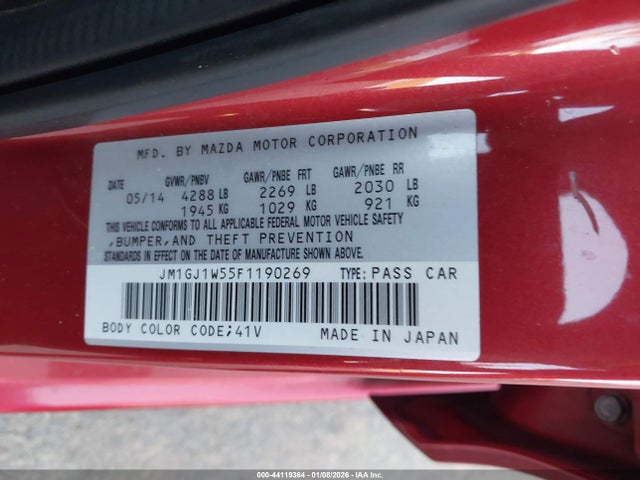 JM1GJ1W55F1190269 Mazda Mazda6 I Grand Touring