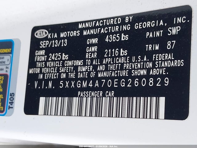 2014 KIA OPTIMA 5XXGM4A70EG260829 Photo 8