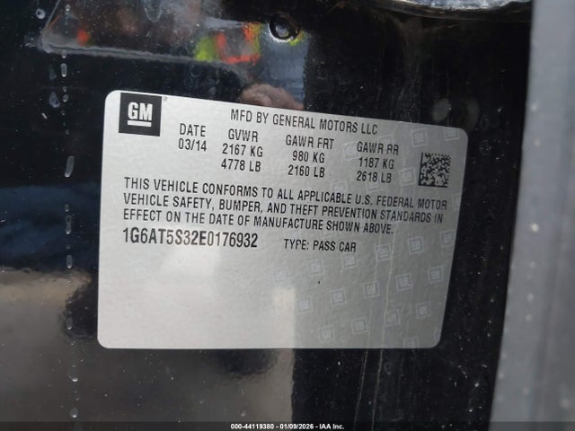 2014 CADILLAC CTS 1G6AT5S32E0176932 Photo 8