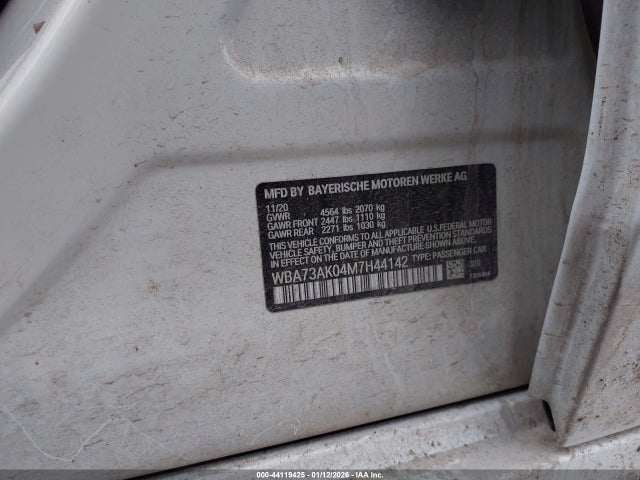 Aukcja sprzedaży 2021 Bmw 228i Gran Coupe Xdrive, vin: WBA73AK04M7H44142, numer aukcji: 44119425