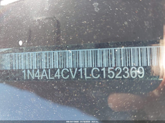 1N4AL4CV1LC152369 Nissan Altima Sr Vc-turbo Fwd