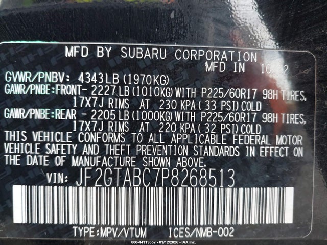 Subaru Crosstrek 2023 JF2GTABC7P8268513 Image 9