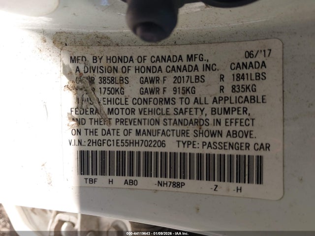 2HGFC1E55HH702206 Honda CIVIC SI
