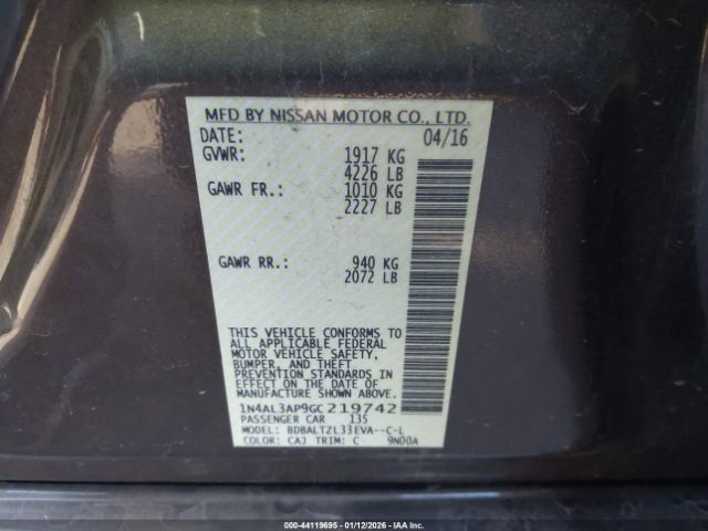 2016 NISSAN ALTIMA 1N4AL3AP9GC219742 Photo 8