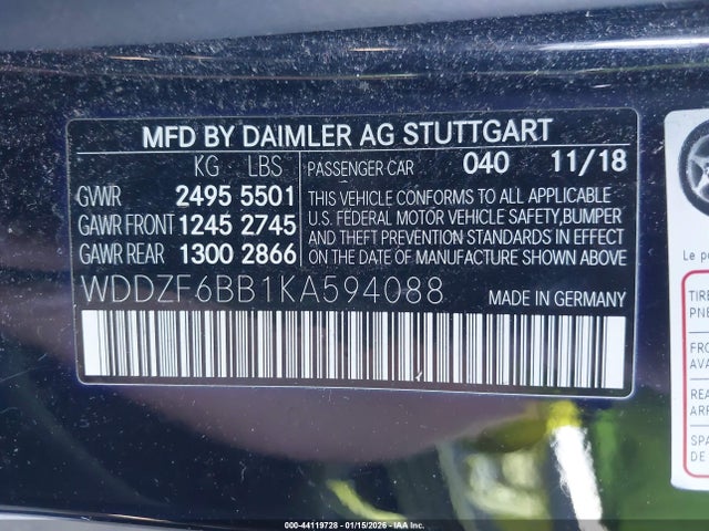 Mercedes-Benz Amg E 53 4matic 2019 WDDZF6BB1KA594088 Image 9