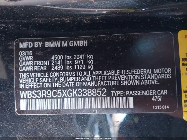 2016 BMW M4 WBS3R9C5XGK338852 Photo 8