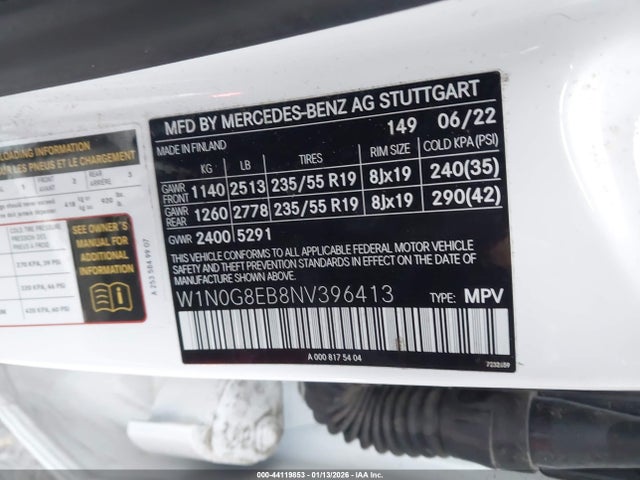 W1N0G8EB8NV396413 Mercedes-Benz Glc 300 4matic Suv