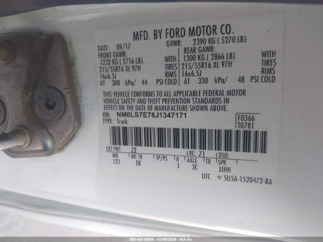 NM0LS7E78J1347171 Ford Transit Connect Xl