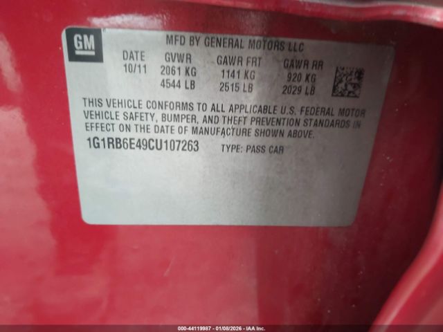 2012 CHEVROLET VOLT 1G1RB6E49CU107263 Photo 8