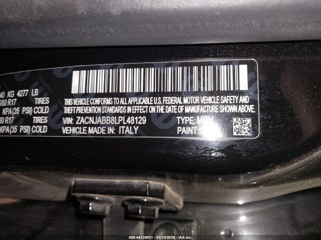 ZACNJABB8LPL48129 Jeep Renegade Altitude Fwd