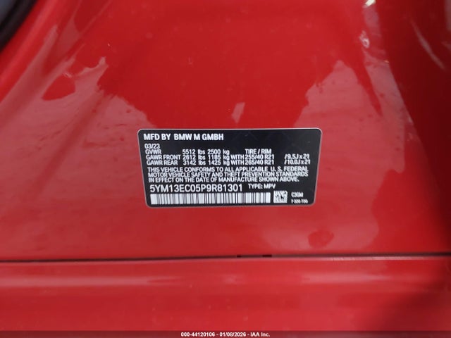5YM13EC05P9R81301 BMW X3 M