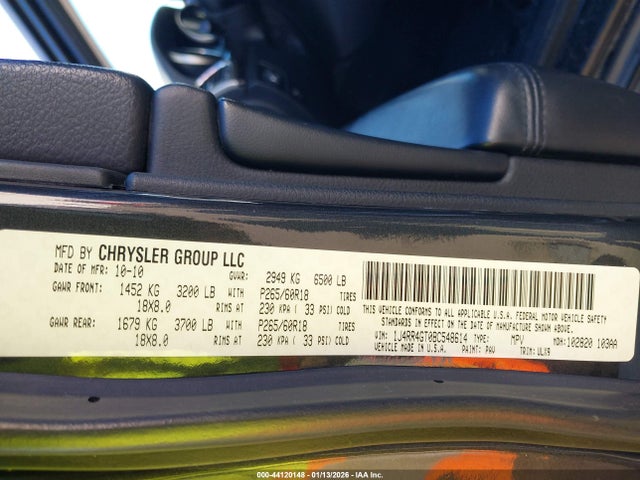 2011 JEEP GRAND CHEROKEE 1J4RR4GT0BC548614 Photo 8