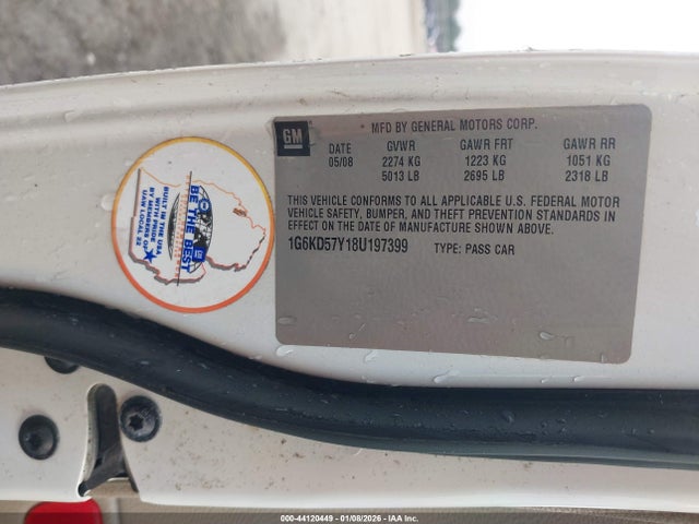 2008 CADILLAC DTS 1G6KD57Y18U197399 Photo 8