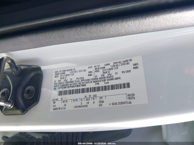 1FTEW1EP8KFB87990 Ford F-150 Xl