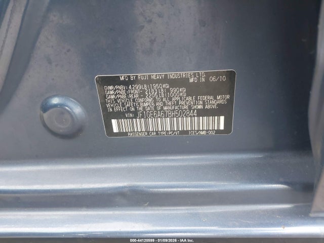 Продаж на аукціоні авто 2011 Subaru Impreza 2.5i, vin: JF1GE6A67BH502844, номер лоту: 44120599