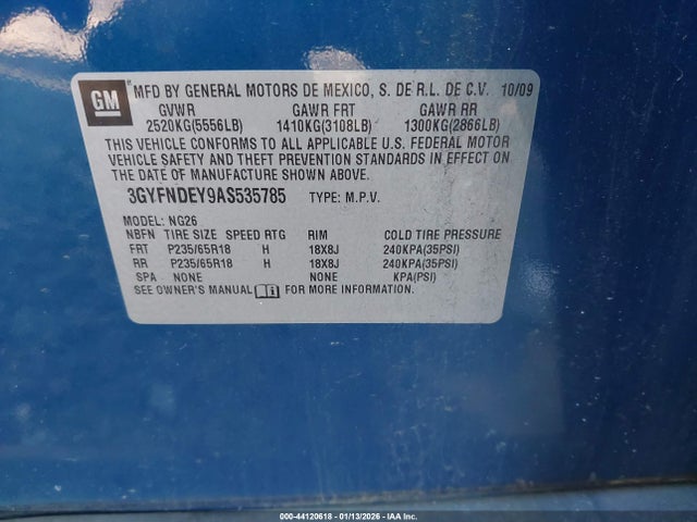 2010 CADILLAC SRX 3GYFNDEY9AS535785 Photo 8