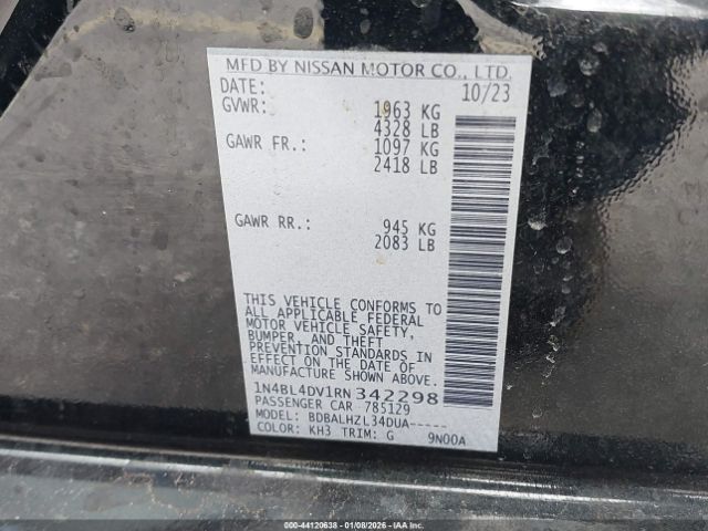 2024 NISSAN ALTIMA 1N4BL4DV1RN342298 Photo 8