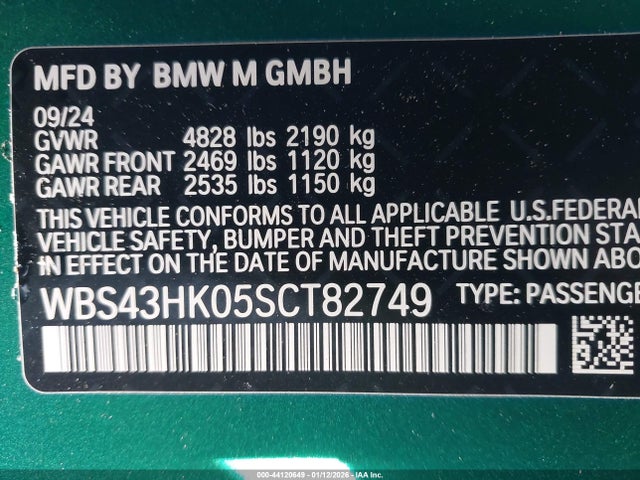 2025 BMW M4 WBS43HK05SCT82749 Photo 8