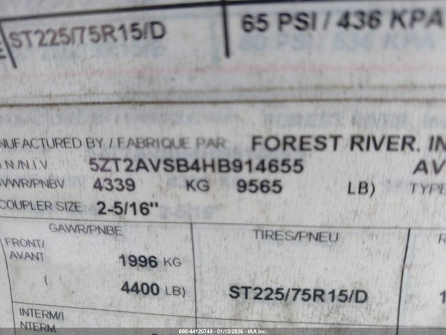 5ZT2AVSB4HB914655 Prime Time Avenger