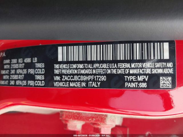 2017 JEEP RENEGADE ZACCJBCB9HPF17290 Photo 8