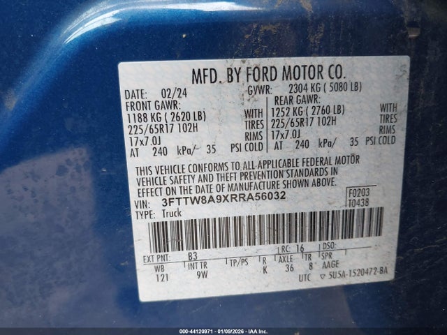 Ford Maverick Xl 2024 3FTTW8A9XRRA56032 Image 9