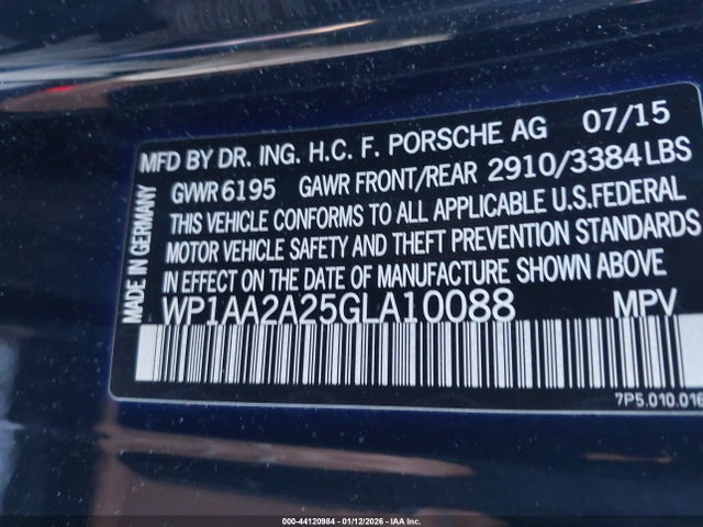 2016 PORSCHE CAYENNE WP1AA2A25GLA10088 Photo 8