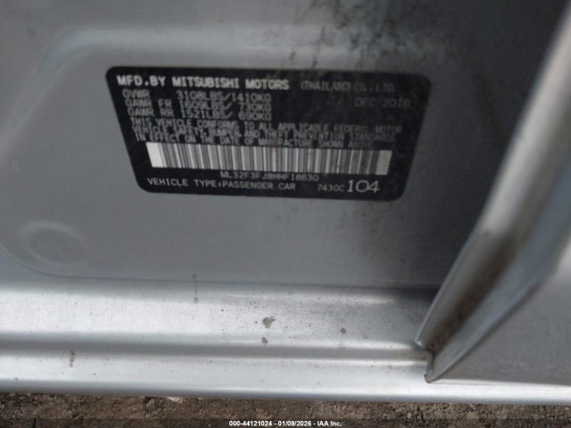 2017 MITSUBISHI MIRAGE G4 ML32F3FJ8HHF18630 Photo 8