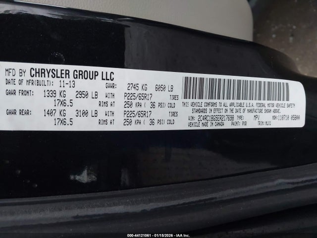 2C4RC1BG5ER217698 Chrysler Town &amp; Country Touring