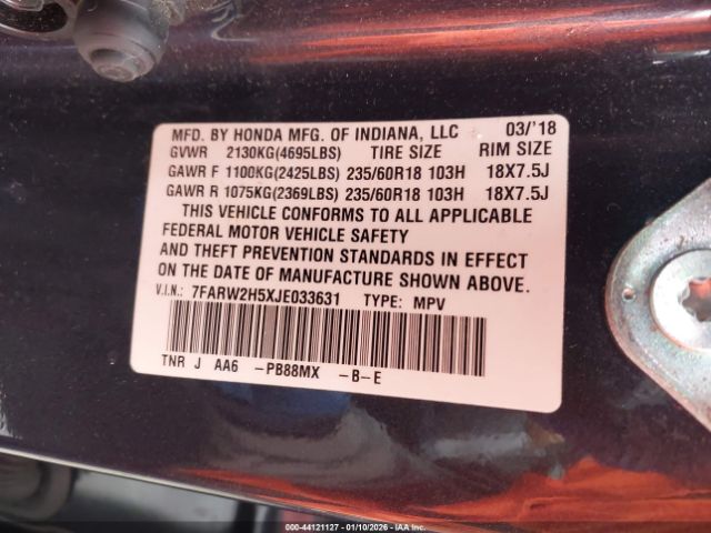 2018 HONDA CR-V 7FARW2H5XJE033631 Photo 8