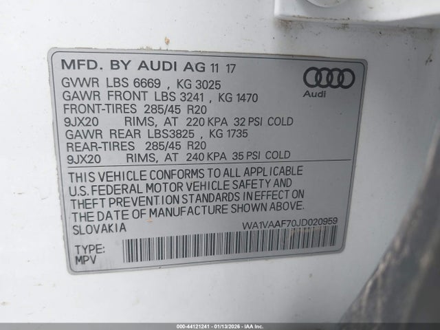 2018 AUDI Q7 WA1VAAF70JD020959 Photo 8