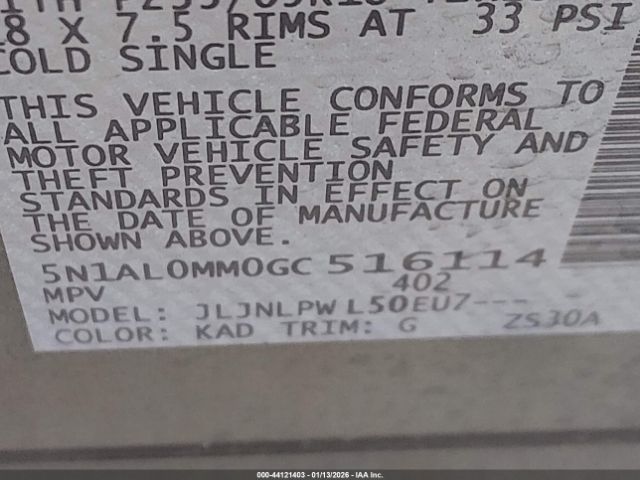 2016 INFINITI QX60 5N1AL0MM0GC516114 Photo 8