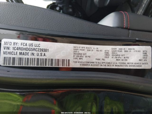 2024 DODGE DURANGO 1C4RDHDG5RC239301 Photo 8