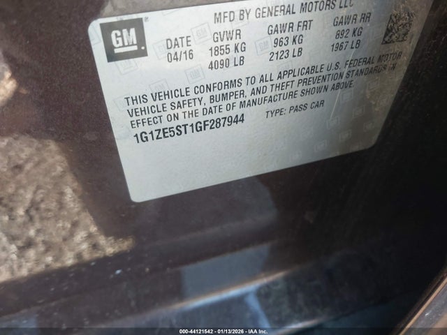 1G1ZE5ST1GF287944 Chevrolet MALIBU 1LT