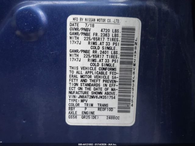 2018 NISSAN ROGUE JN8AT2MV6JW351754 Photo 8