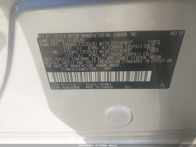 2013 TOYOTA RAV4 2T3WFREV3DW031309 Photo 8