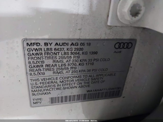 2018 AUDI Q7 WA1AHAF71JD047291 Photo 8