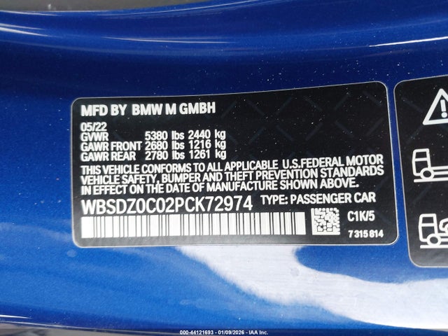 2023 BMW M8 CABRIOLET WBSDZ0C02PCK72974 Photo 8