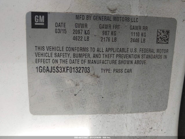 2015 CADILLAC ATS 1G6AJ5S3XF0132703 Photo 8