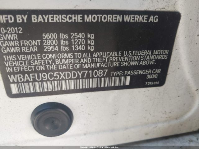 2013 BMW 550I WBAFU9C5XDDY71087 Photo 8