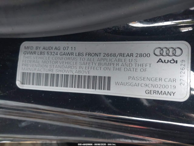 2012 AUDI A7 WAUSGAFC9CN020019 Photo 8