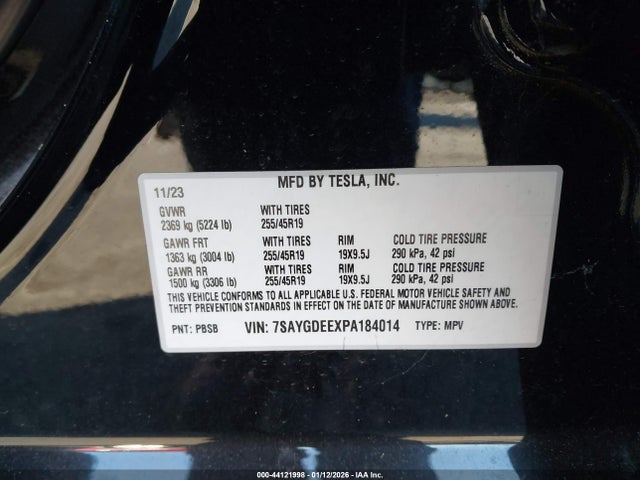 2023 TESLA MODEL Y 7SAYGDEEXPA184014 Photo 8