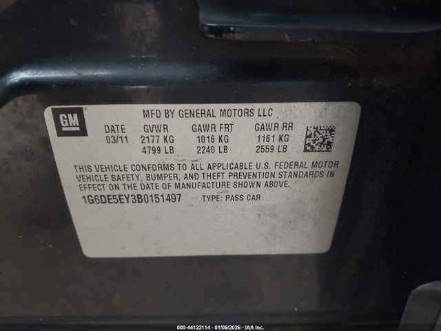 2011 CADILLAC CTS 1G6DE5EY3B0151497 Photo 8