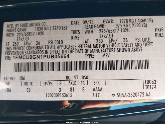 Ford Escape Active 2023 1FMCU0GN1PUB05664 Image 9